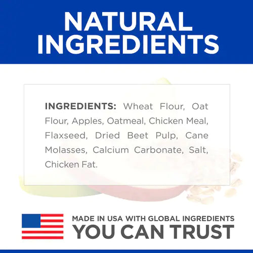 Bolsa de Premios para Perro Hill's Science Diet Manzana Avena 270g| Premios para perros a domicilio CDMX a domicilio CDMX | Disponible en Petzer.mx