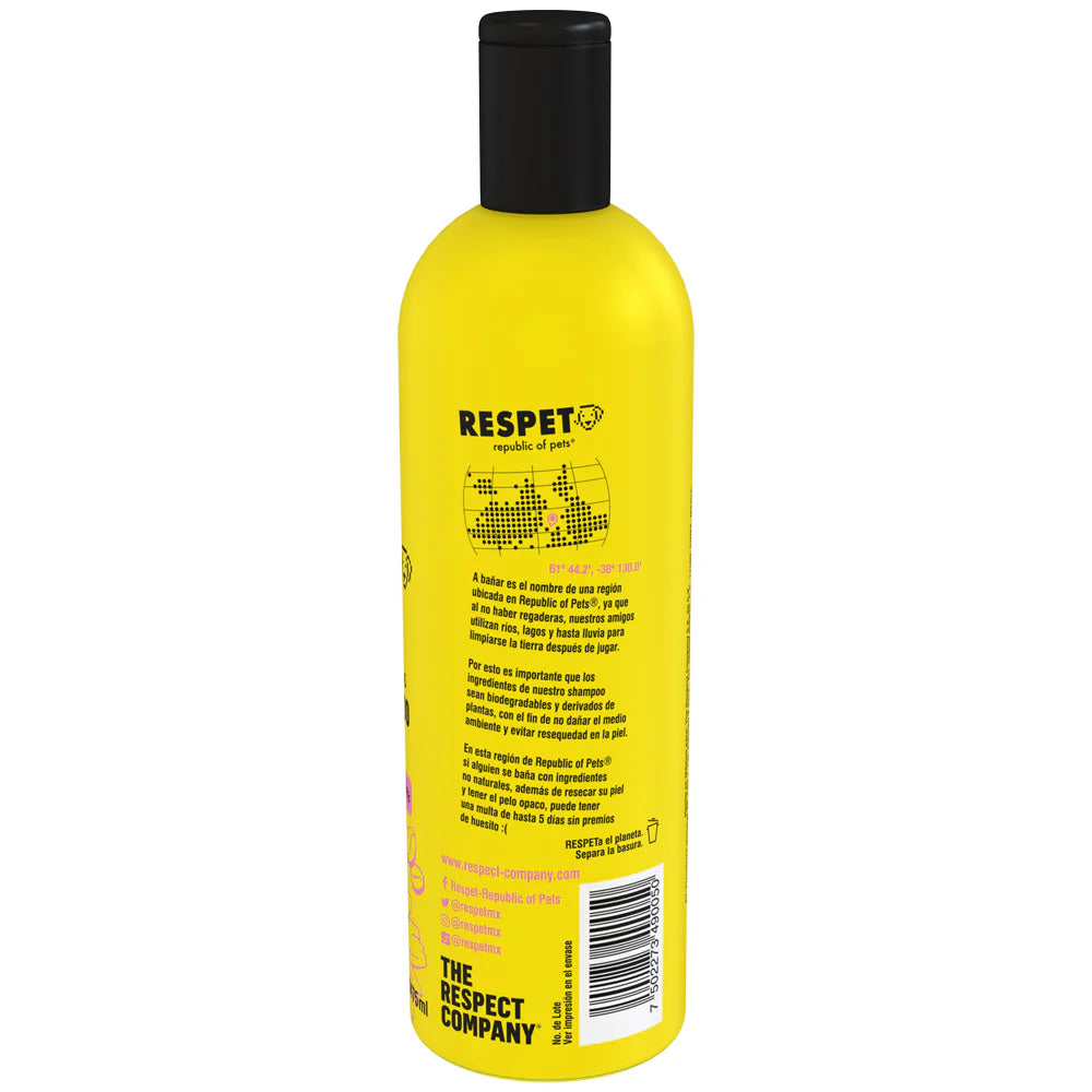 Pack de 3 Shampoo RESPET de Pelo Dorado y Café para perro aroma a Coco