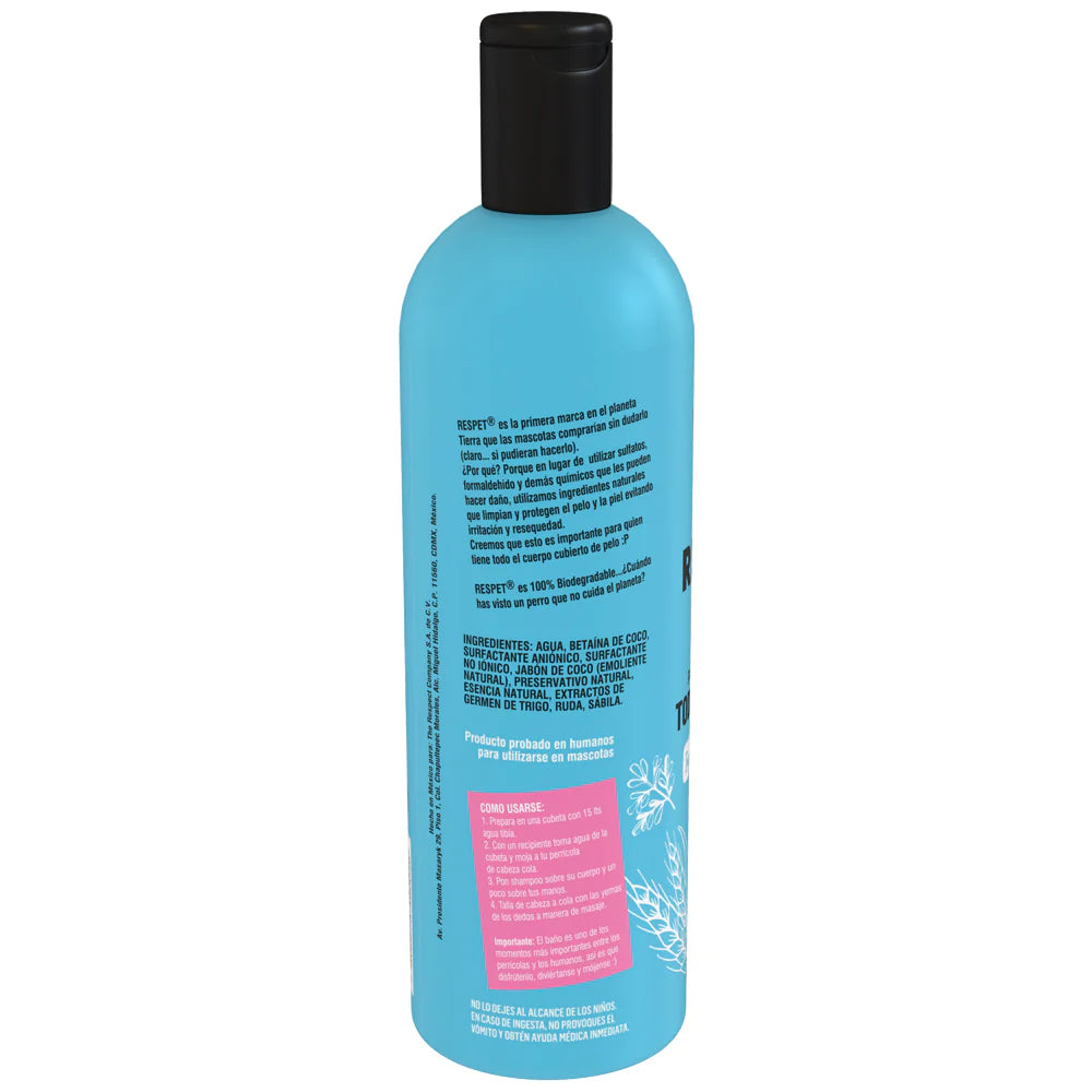 Pack de 3 Shampoo RESPET para Perro Aroma a Verbena y Té Blanco