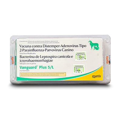 Vacuna Preventiva Vanguard Plus 5L | Hepatitis, Parainfluenza, Parvovirosis
