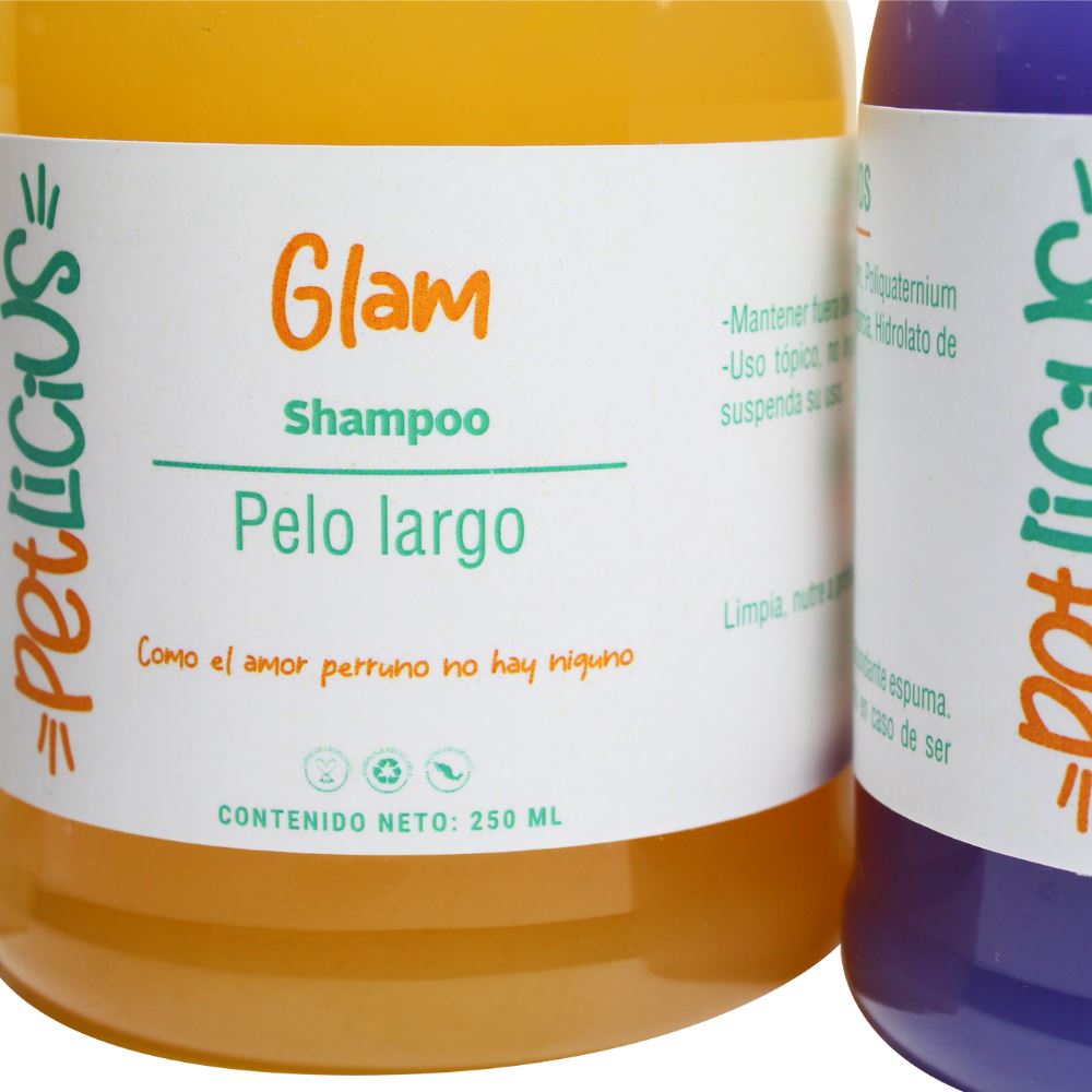 Shampoo para Perro y Gato Petlicius para Pelo Largo Glam 250ml SHAMPOO PERROS Y GATOS Petlicius