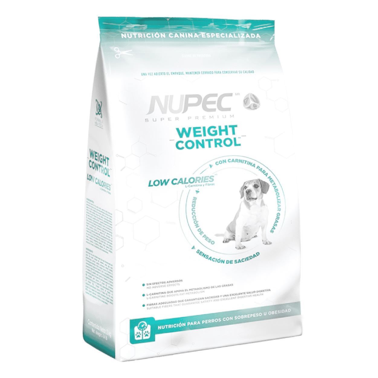 Croqueta para Perro Adulto Nupec Weight Control Razas Medianas y Grandes 2kg Alimento Seco Perros Nupec