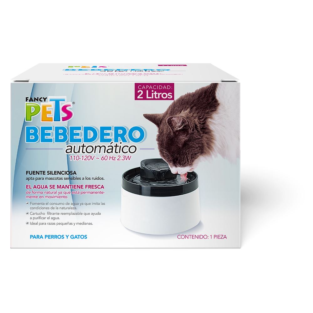 Bebedero Automático Tipo Fuente para Perro o Gato Fancy Pets 2.8L | Envío a domicilio CDMX | Disponible en Petzer