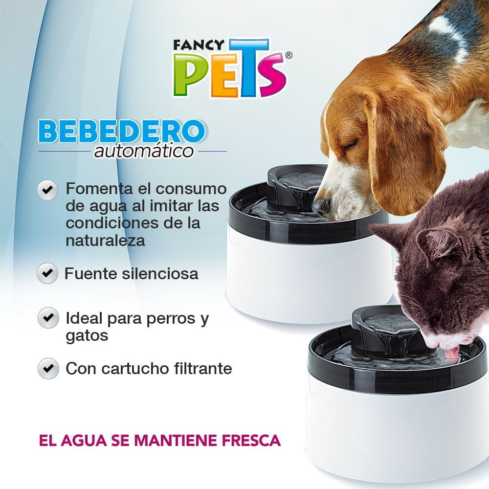 Bebedero Automático Tipo Fuente para Perro o Gato Fancy Pets 2.8L | Envío a domicilio CDMX | Disponible en Petzer