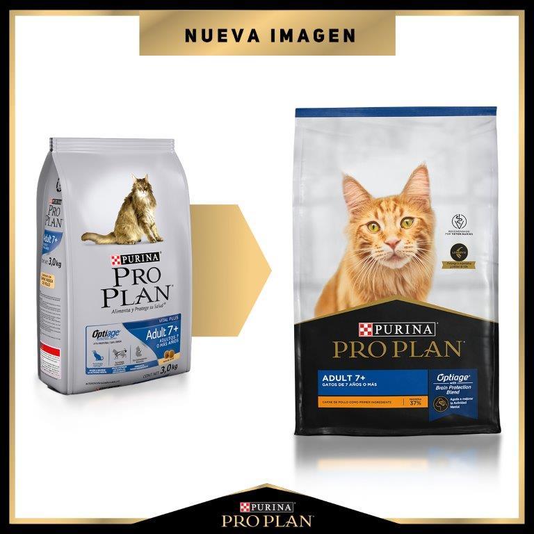 Croquetas Gato Senior Pro Plan Optiage 7+ 3kg | Alimento Seco Para Gato a domicilio CDMX | Disponible en Petzer.mx