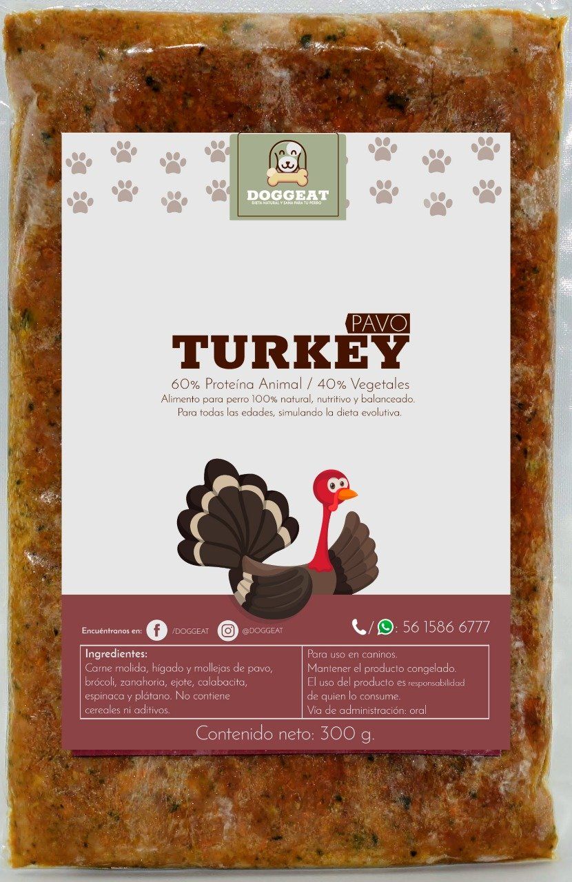 Alimento paquete 7 pavo Doggeat