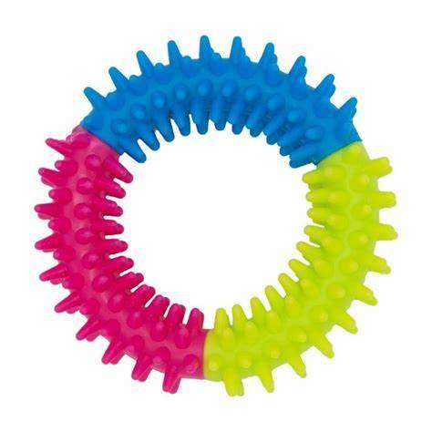 Juguete de Caucho en Forma de Aro Tricolor Fancy Pets | Envío a domicilio CDMX | Disponible en Petzer