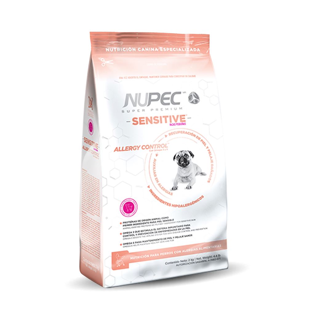 Croqueta para Perro Nupec Sensitive Allergy Control Raza Pequeña 2kg Alimento Seco Perros Nupec