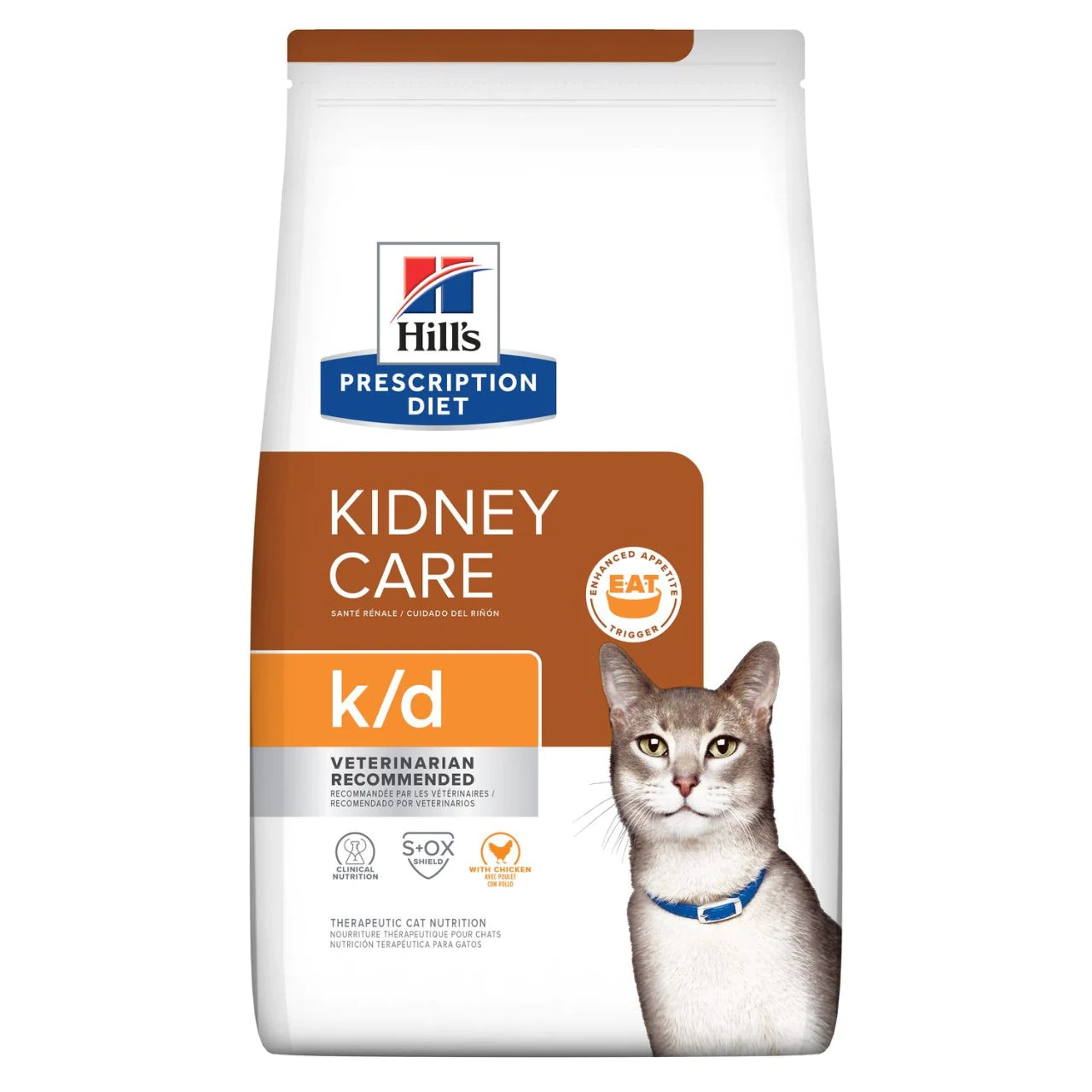 Bulto de Croquetas Gato Hill's Prescription Diet k/d 1.8kg | Alimento Seco para Gatos a domicilio en CDMX | Disponible en Petzer.mx