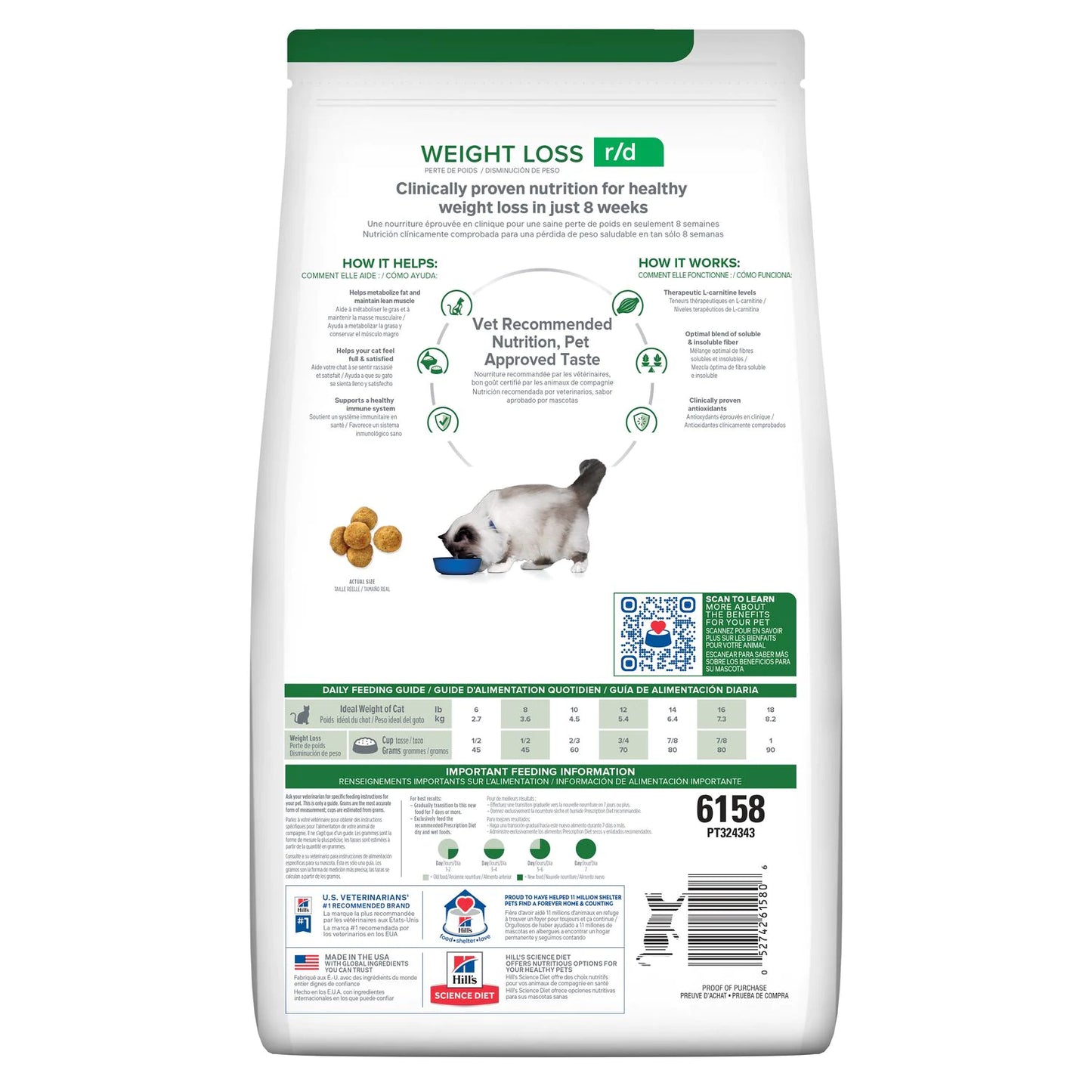Croqueta para Gato Adulto Hill's Prescription Diet r/d 3.85kg