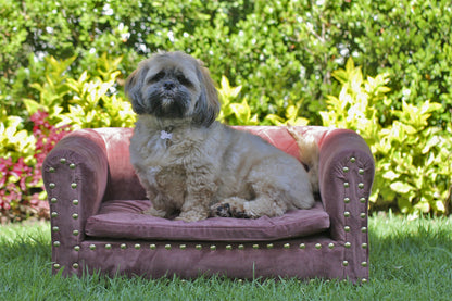 Cama para Perro y Gato Rosa con Estoperoles