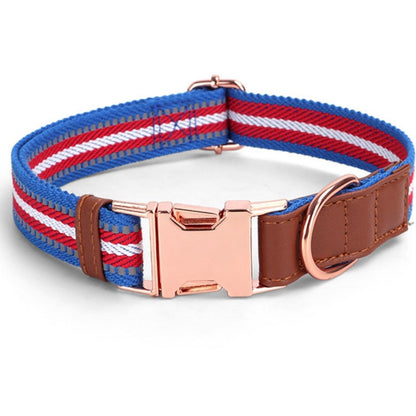 Collar para perro con correa a juego de textil