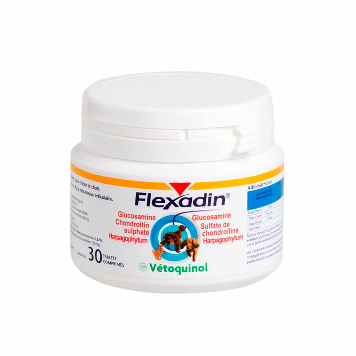 Bote de Vetoquinol Flexadin de 30 Tabletas para Perro y Gato | Envío a domicilio en CDMX | Petzer.mx