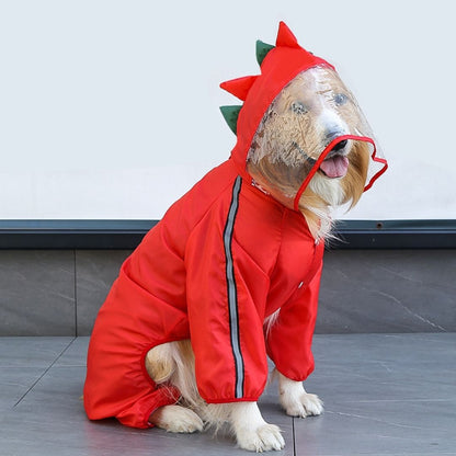 Gabardina para proteger a tu perro de la lluvia con diseño de rana