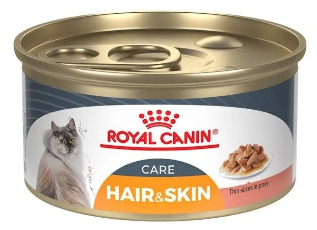 Paquete de 12 latas de Alimento Húmedo Royal Canin Hair & Skin Care Thin Slices