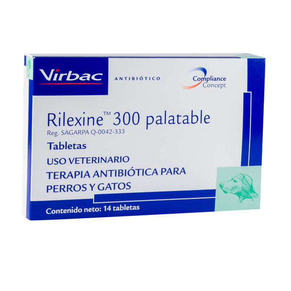 Tabletas Rilexine Masticable | 300mg (14 Tabletas)