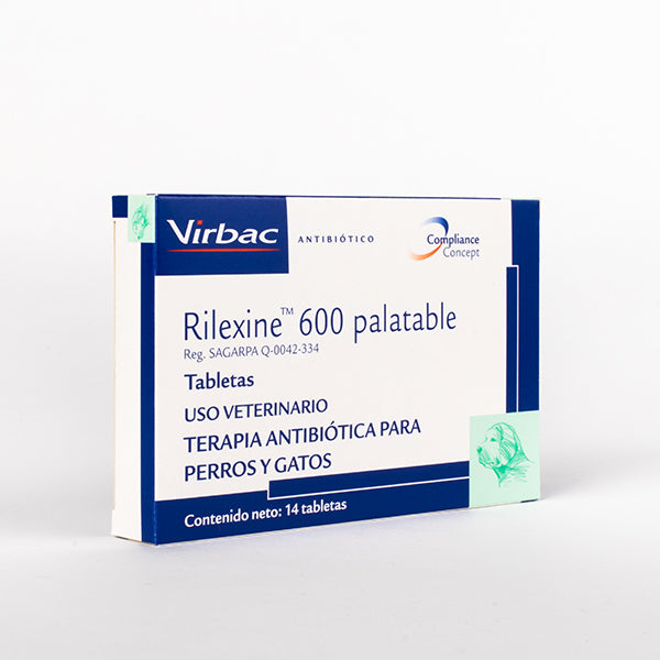 Tabletas Rilexine Masticable | 600mg (14 Tabletas)