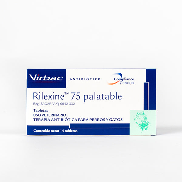 Tabletas Rilexine Masticable | 75mg (14 Tabletas)