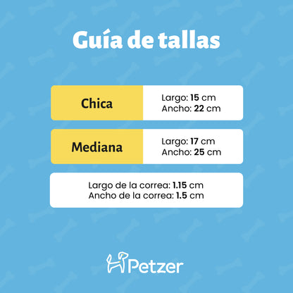 Pechero para Perro Pequeño con Correa Azul Metálico