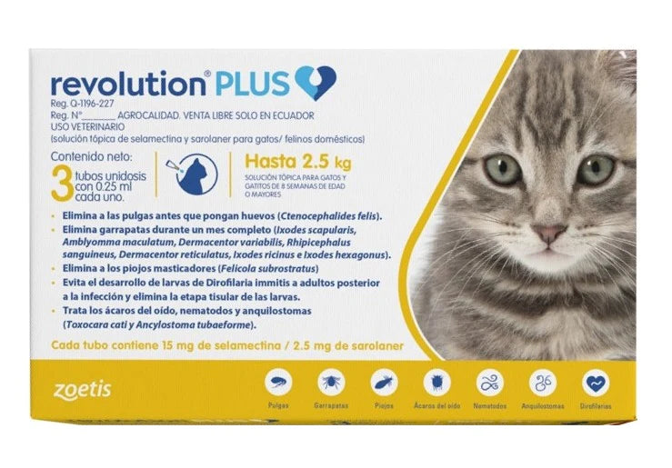 Solución Revolution Plus | 0.25 ml (3 tubos)