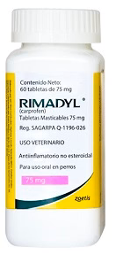 Tabletas Rimadyl Masticable | 75 mg (60 Tabletas)