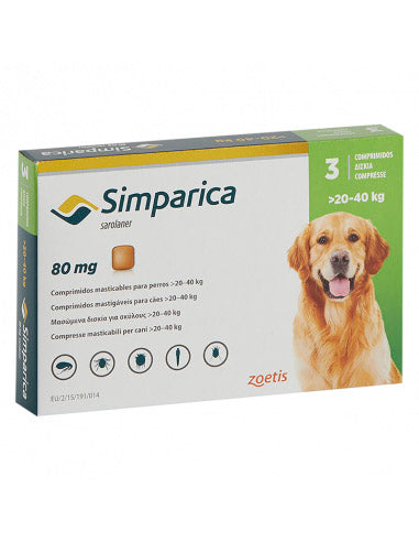 Desparasitante Simparica 80 mg | Ectoparasiticida