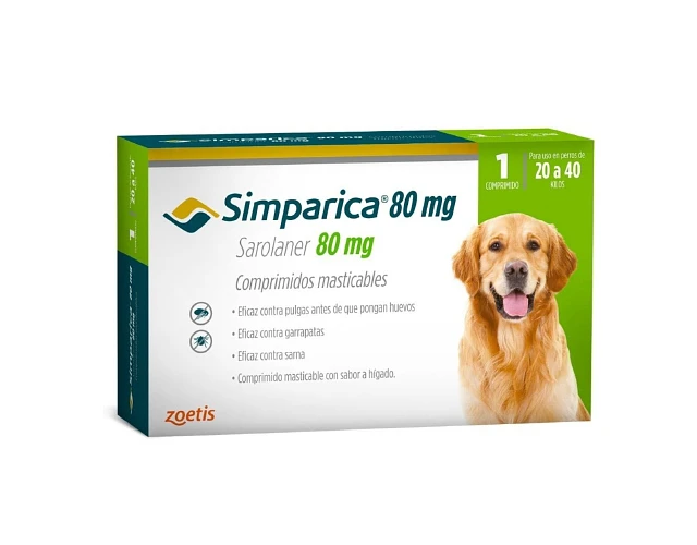 Antiparasitario Simparica 80 mg 1 dosis | Ectoparasiticida