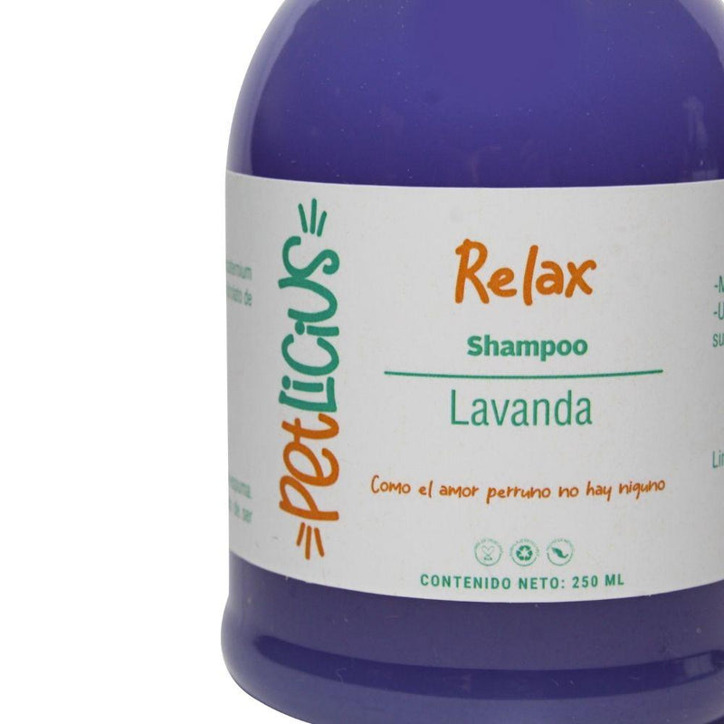 Etiqueta Shampoo para Perro y Gato Petlicius con Lavanda Relax 250ml SHAMPOO PERROS Y GATOS Petlicius