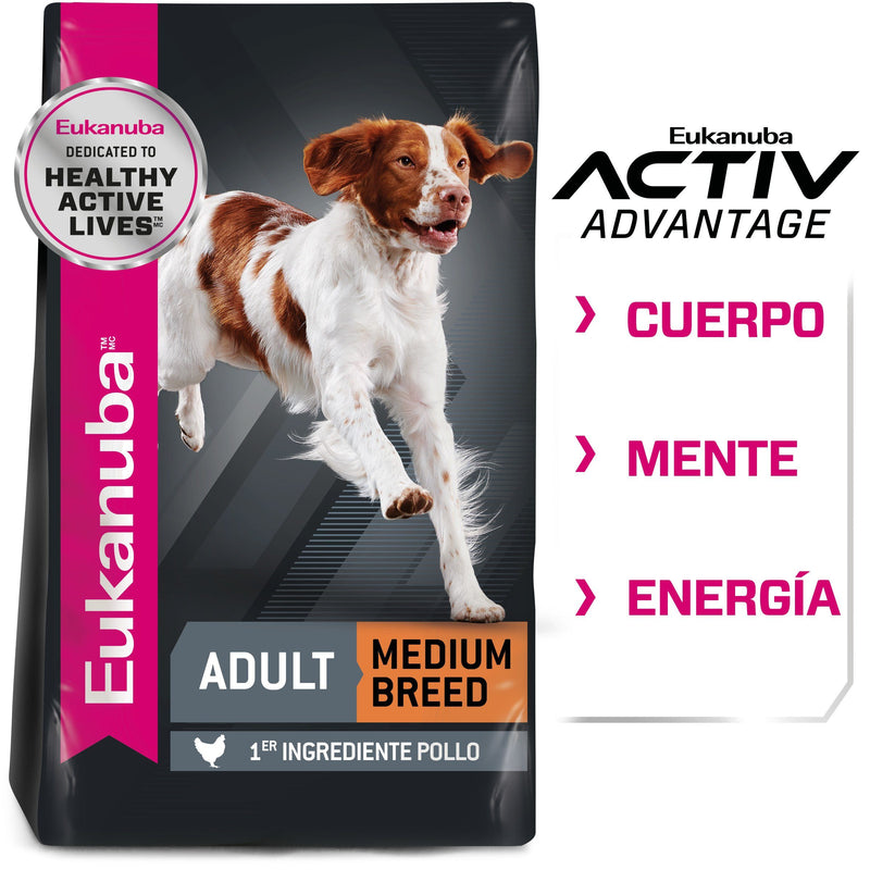 Bulto de Croquetas Perro Adulto Eukanuba Razas Medianas 2.3kg | Alimento Seco Perros a domicilio CDMX | Disponible en Petzer.mx