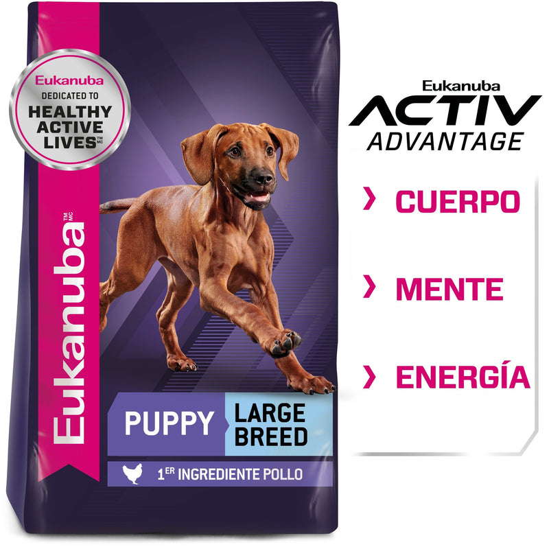Bulto de Croquetas Perro Cachorro Eukanuba Razas Grandes 7.3kg | Alimento Seco Perros a domicilio CDMX | Disponible en Petzer.mx