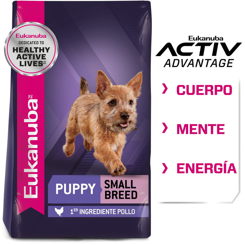 Bulto de croquetas Perro Cachorro Eukanuba Razas pequeñas 6.8kg | Alimento Seco Perros a domicilio CDMX | Disponible en Petzer.mx