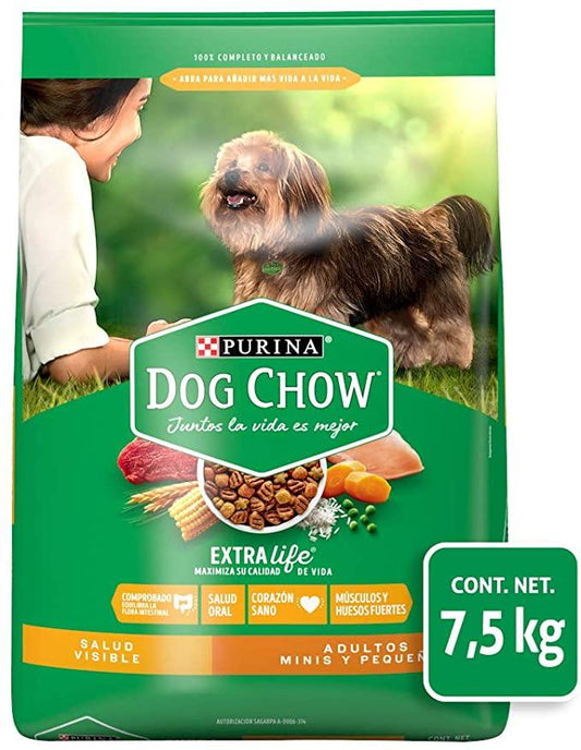 Croqueta para Perro Adulto Dog Chow Razas Pequeñas 7.5kg | Alimento Seco Perros a domicilio CDMX | Disponible en Petzer