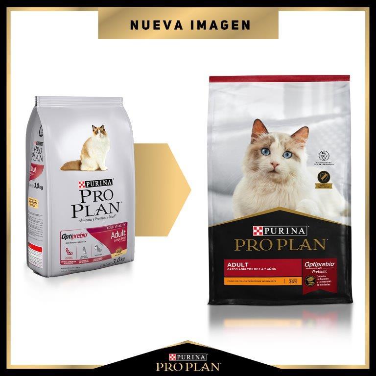 Croquetas Gato Adulto Pro Plan Optiprebio 3kg | Alimento Seco Para Gato a domicilio CDMX | Disponible en Petzer.mx 