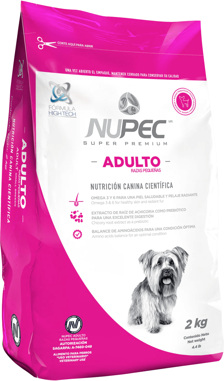 Bulto Croquetas para Perro Adulto Nupec Razas Pequeñas 2kg | Alimento Seco para Perros a domicilio CDMX | Disponible en Petzer.mx
