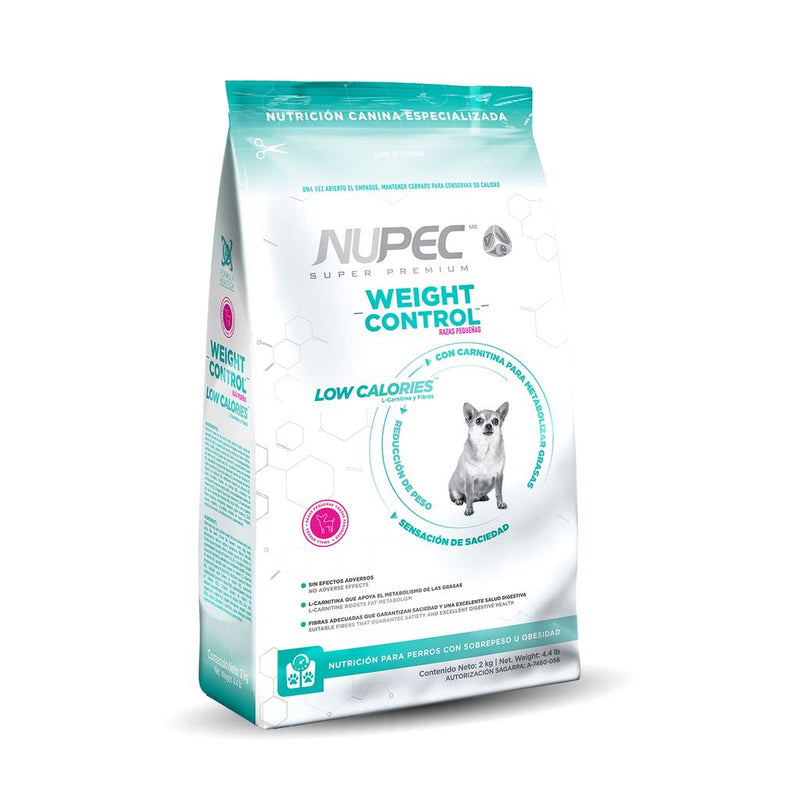 Bulto Croquetas para Perro Nupec Weight Control Razas Pequeñas 8kg | Alimento Seco para Perros a domicilio CDMX | Disponible en Petzer.mx